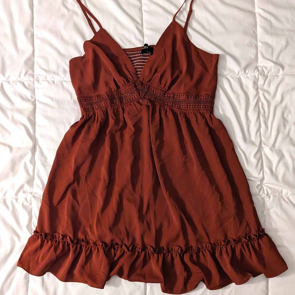 Cider Plus Sized Ruffle Minidress, 2XL